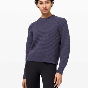 Lululemon Texture Play Crew Sweater - Cadet Blue M/L